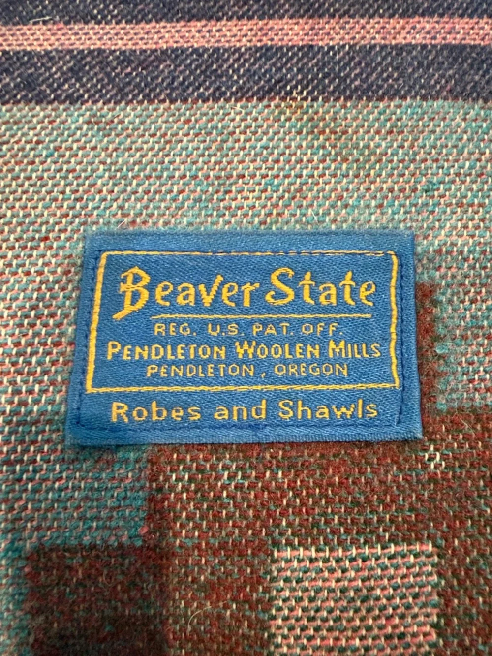 Beaver State Pendleton Southwestern Pattern Throw Pillow in Blue & Teal
